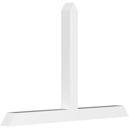Ekena Millwork Portland Architectural Grade PVC Gable Bracket, 60"W x 40"H x 4"D x 4"F, 16/12 Pitch GBP060X40X0404POR00